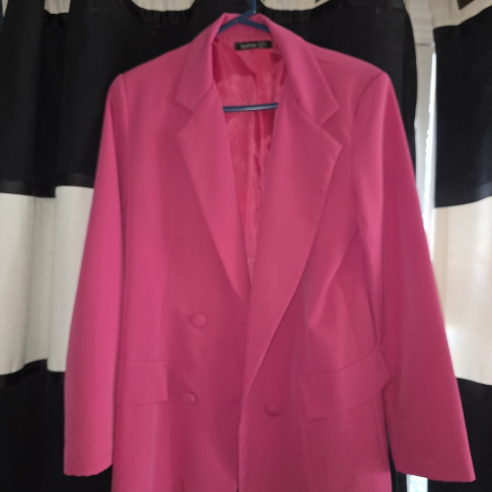 Boohoo Vibrant Pink Blazer